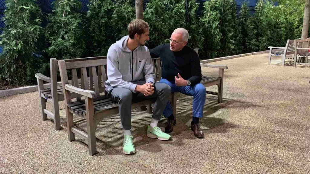Daniil Medvedev with his father